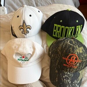 NFL Branded Cap Collection in White, Green, and Camouflage Garth brooks